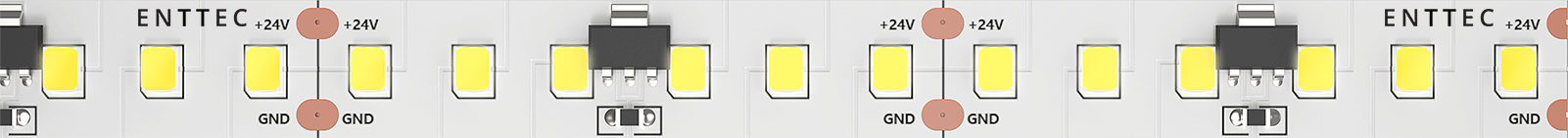 High ouput single colour white LED CC strip.