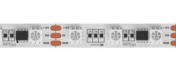 12V RGB WHITE PCB PIXEL TAPE – 60 LEDS PER METRE – 5M REEL