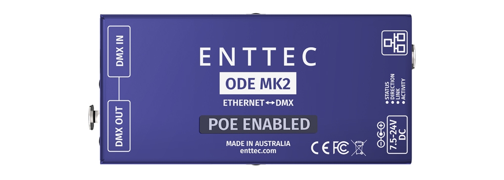 Power over Ethernet DMX interface
