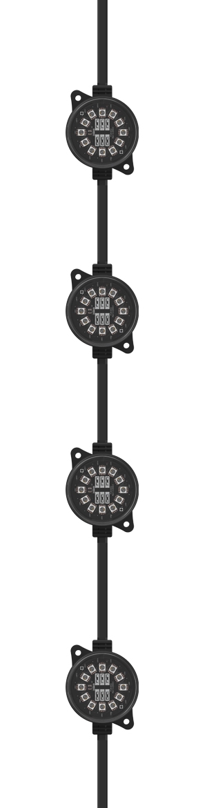 GBBW Smart PXL 60 Dot - LED Node strand of three. Pixel light, project lights, outdoor pixel lights