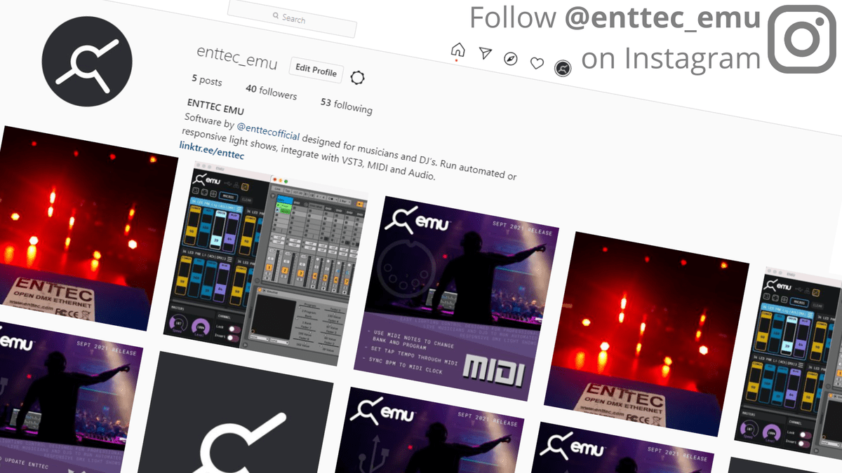 Follow Enttec_emu on Instagram!