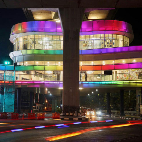 Indonesian transit skybridge