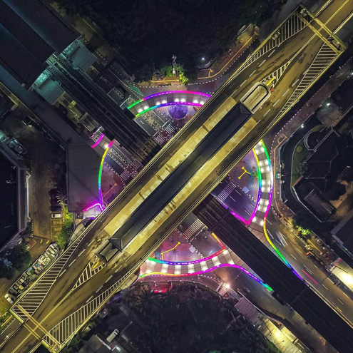 Indonesian transit skybridge