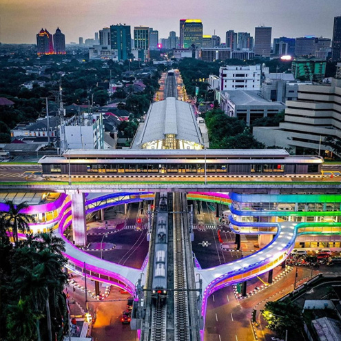 Indonesian transit skybridge