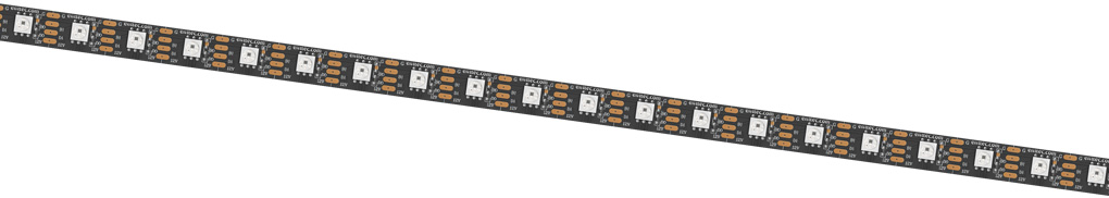 Professional 12V single-LED pixel strip with black PCB