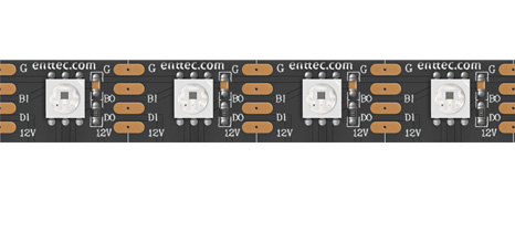 Professional 12V single-LED pixel strip with black PCB